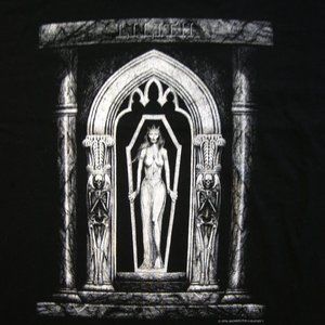 Goddess Lilith emerges from coffin tshirt